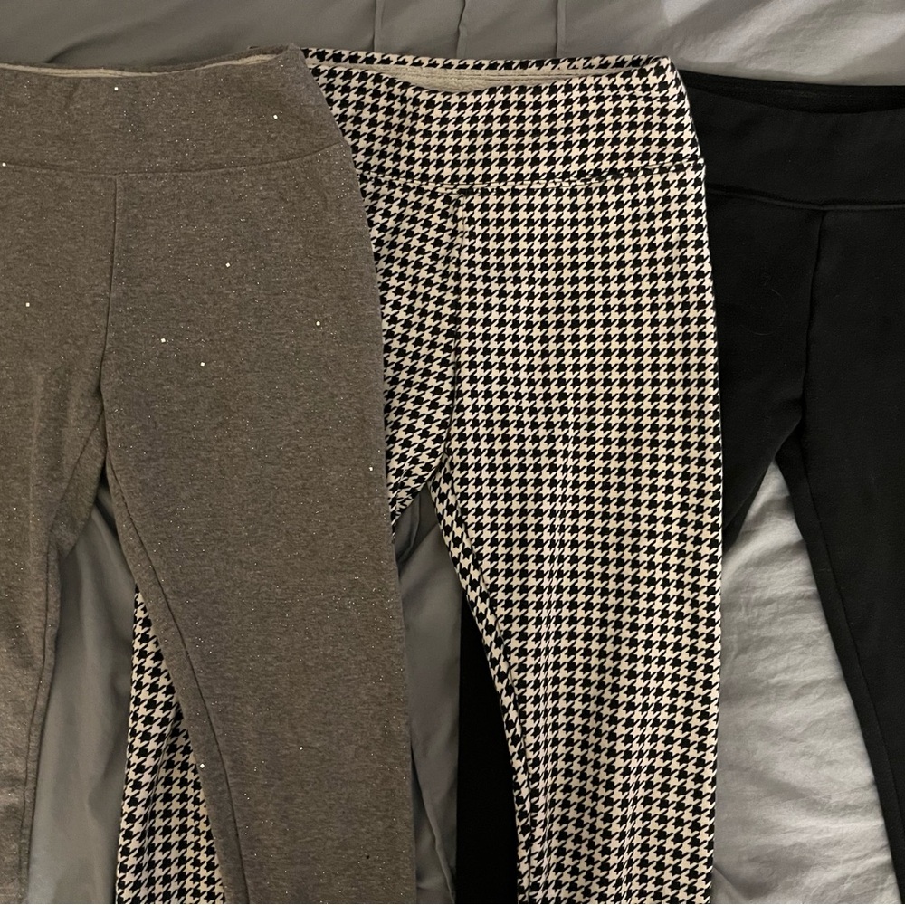 SO Girls fleece lined leggings, set of 3, size large 10/12